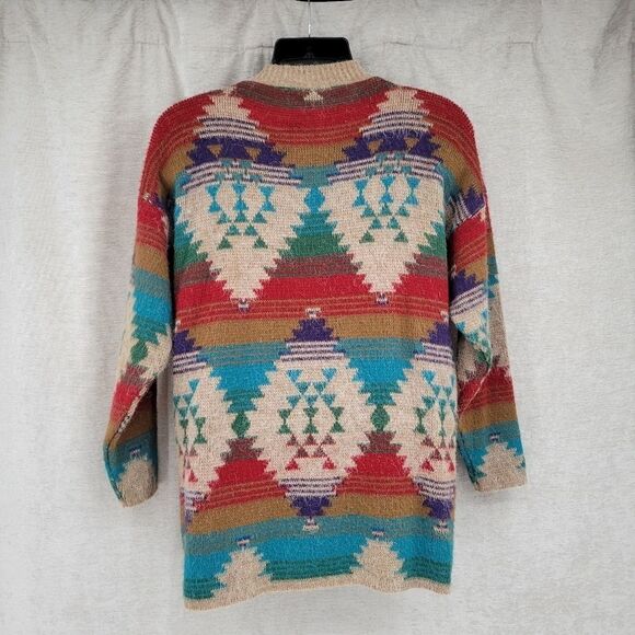 Vintage Angora Blend Southwestern Aztec Sweater - Picture 3 of 9